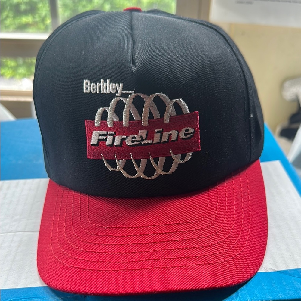 Vintage FireLine Black and Red Hat